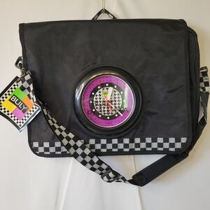 Vintage Bulova Buly Vinyl Messenger Bag NEW